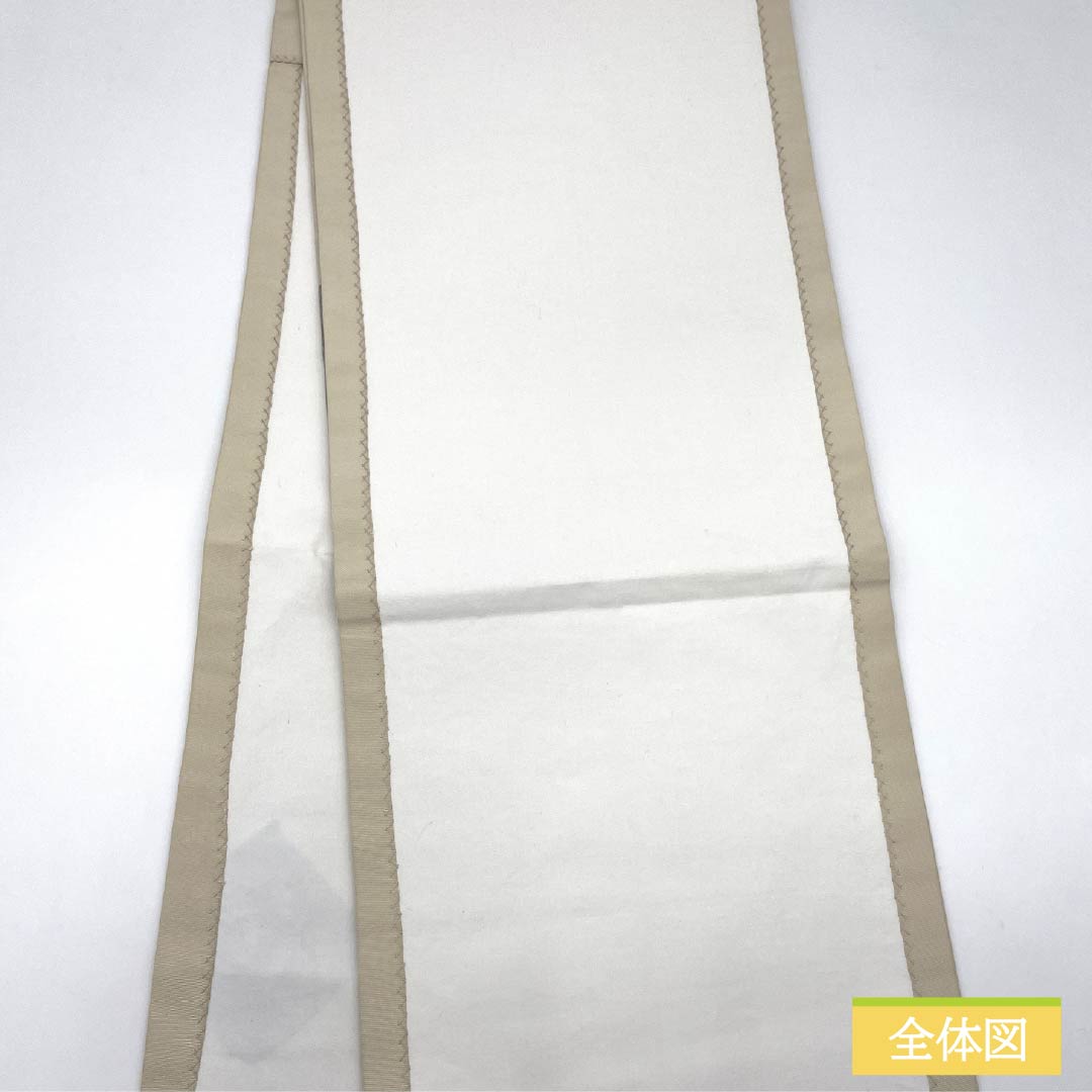 名古屋帯 正絹 Sランク 蕎麦切色(そばきりいろ) すくい織 草花模様 帯丈378cm ポイント柄 カジュアル ベージュ系 1124010052325 開き仕立て