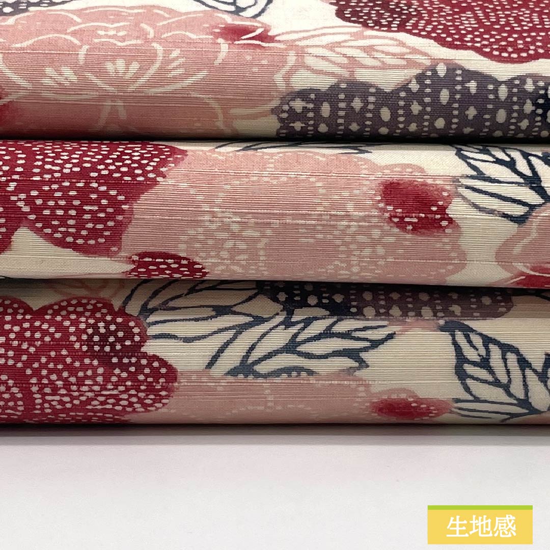 名古屋帯 正絹 Sランク 曙色(あけぼのいろ) 染め帯 京紅型 草花模様 帯丈353cm 六通 カジュアル ピンク系 1124010302313 名古屋仕立て