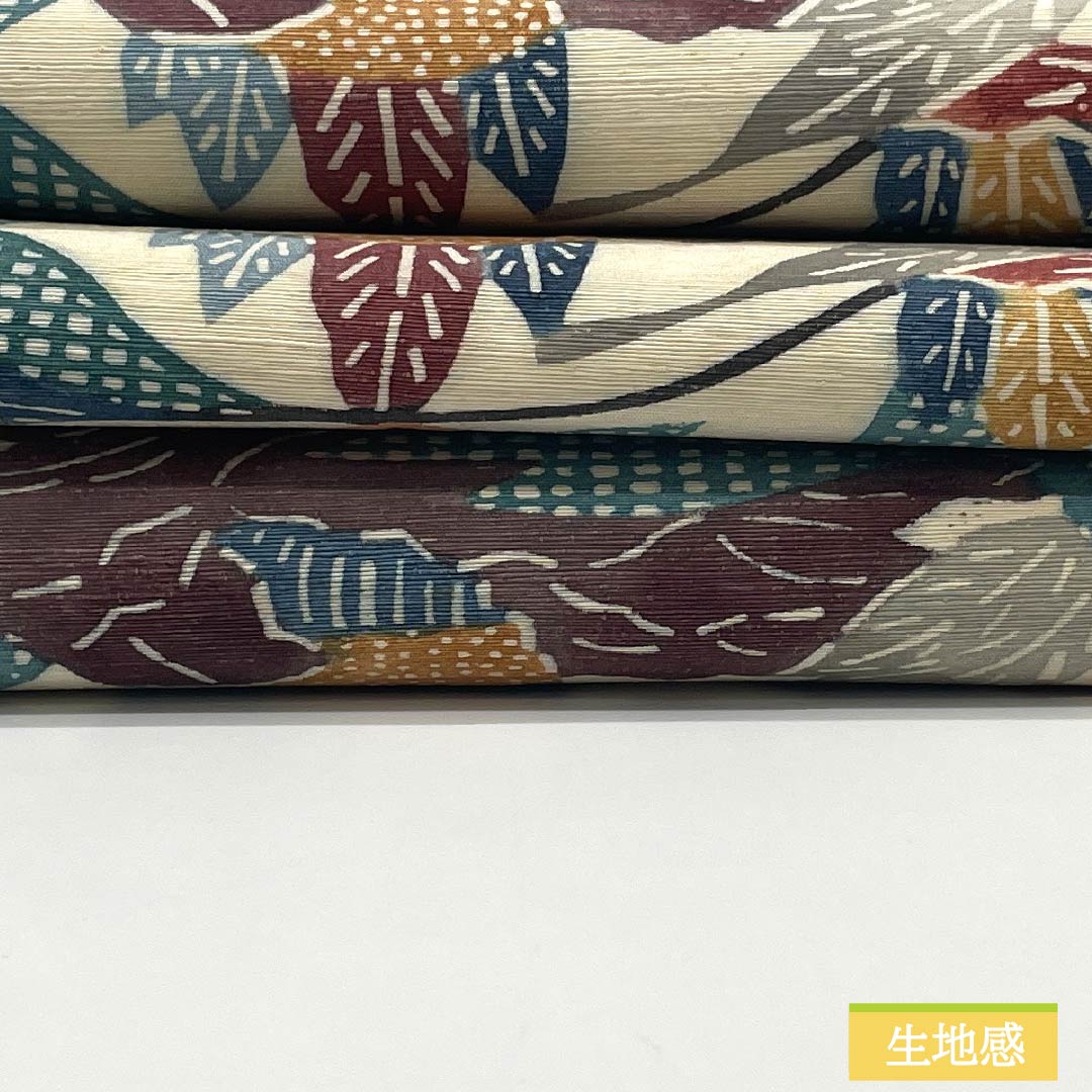 名古屋帯 正絹 Bランク 乳白色(にゅうはくしょく) 京紅型 染め帯 草花模様 帯丈349cm 六通 カジュアル クリーム系 1124009934315 名古屋仕立て