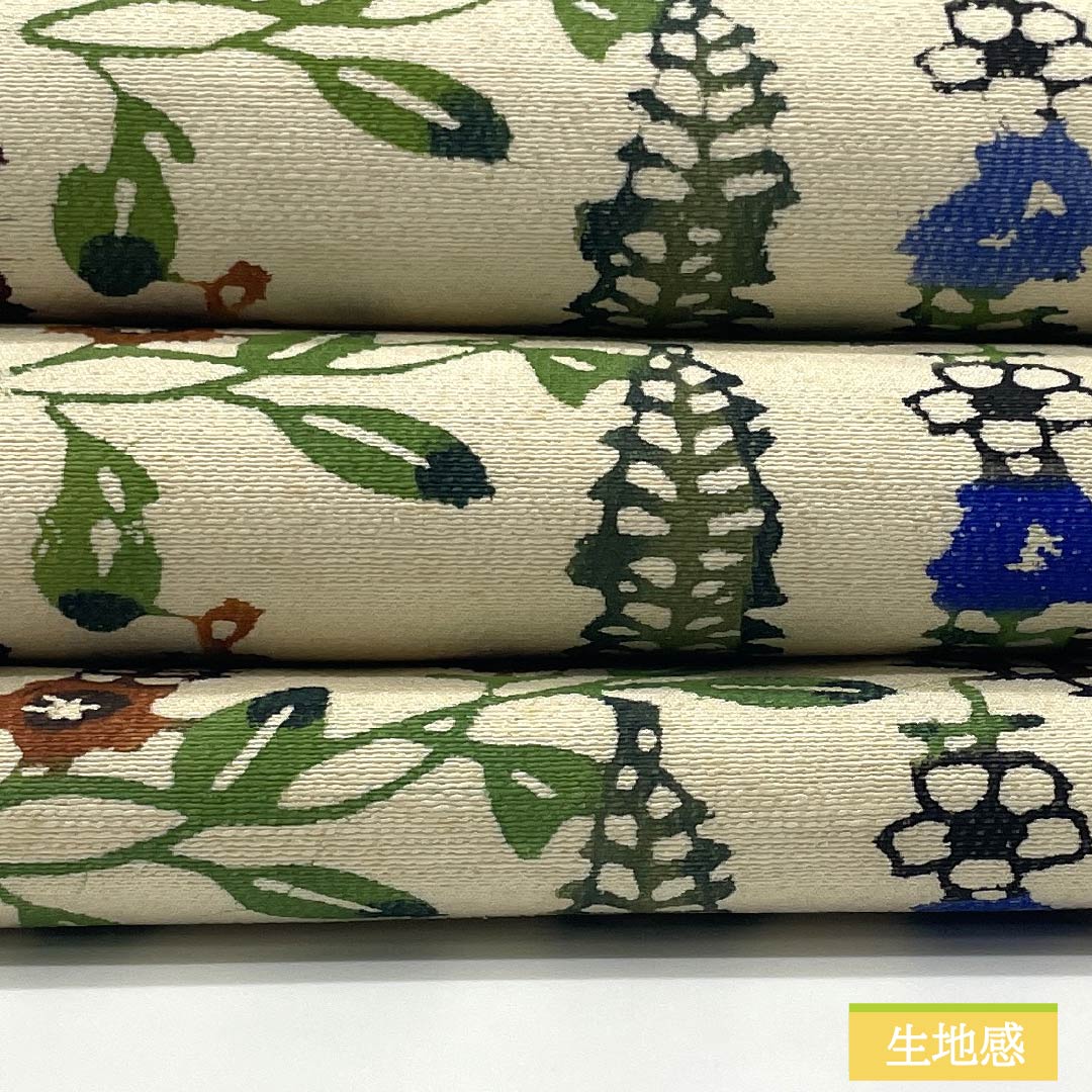 名古屋帯 正絹 Aランク 乳白色(にゅうはくしょく) 京紅型 染め帯 草花模様 帯丈332cm 六通 カジュアル クリーム系 1124009913315 名古屋仕立て