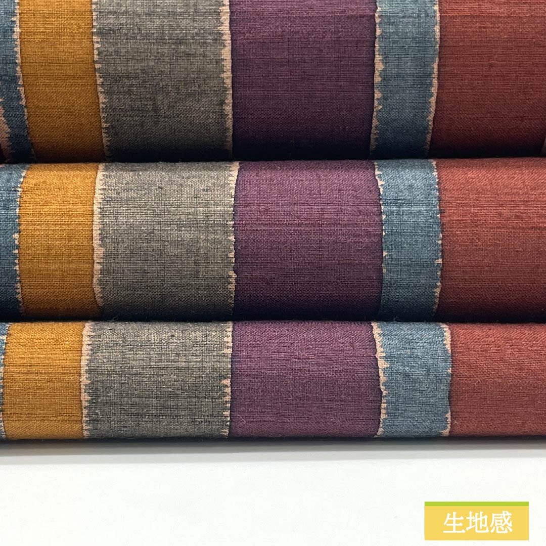 名古屋帯 正絹 Sランク 染め帯 紬地 縞 帯丈363cm 全通 カジュアル グラデーション系 1124010092399 名古屋仕立て