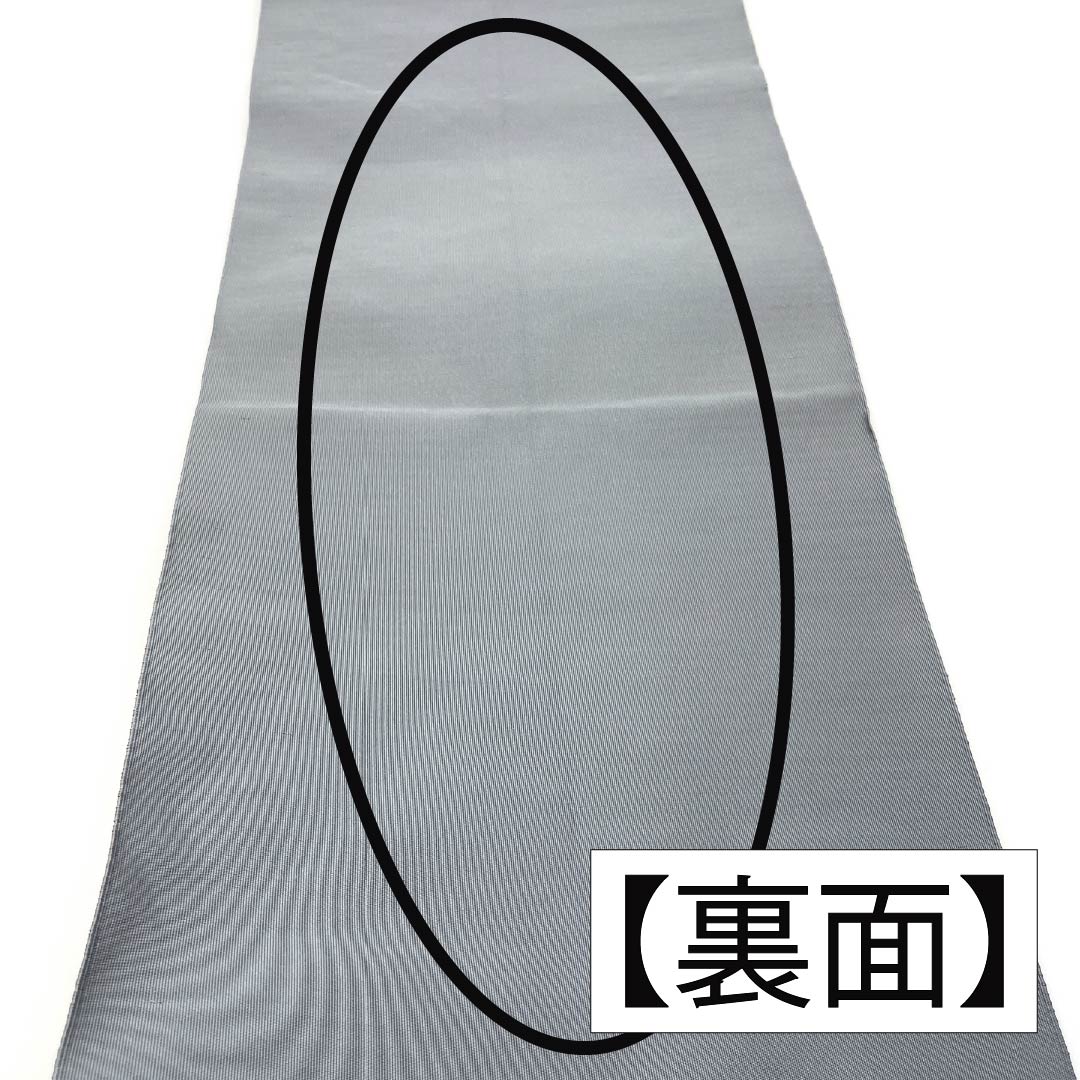 名古屋帯 正絹 Sランク 灰青色(はいあおいろ) 綴れ織 抽象花模様 帯丈356cm ポイント柄 セミフォーマル グレー系 1124010362322 松葉仕立て