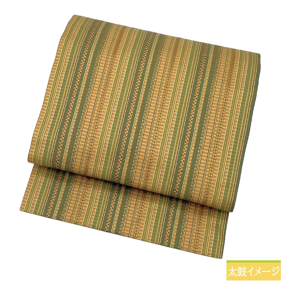 名古屋帯 名品 正絹 【中古】 名古屋帯 名品 八寸名古屋帯 鴛鴦 笠松 金糸 箔 灰白 正絹｜中古・古着