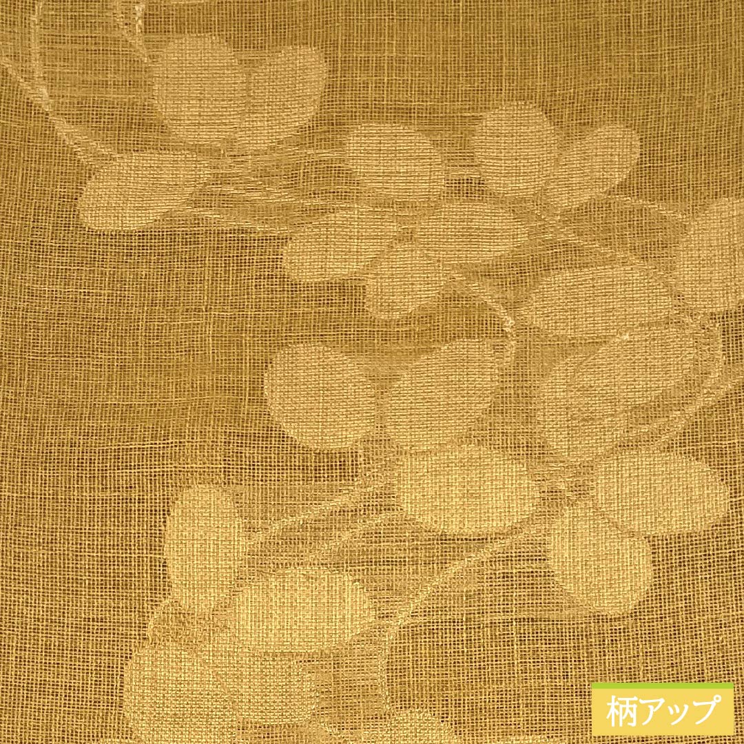 名古屋帯 正絹 Aランク 松葉仕立て 丁子色(ちょうじいろ) 夏帯 萩 古典柄 帯丈362cm 六通 カジュアル 茶系 1124012823314
