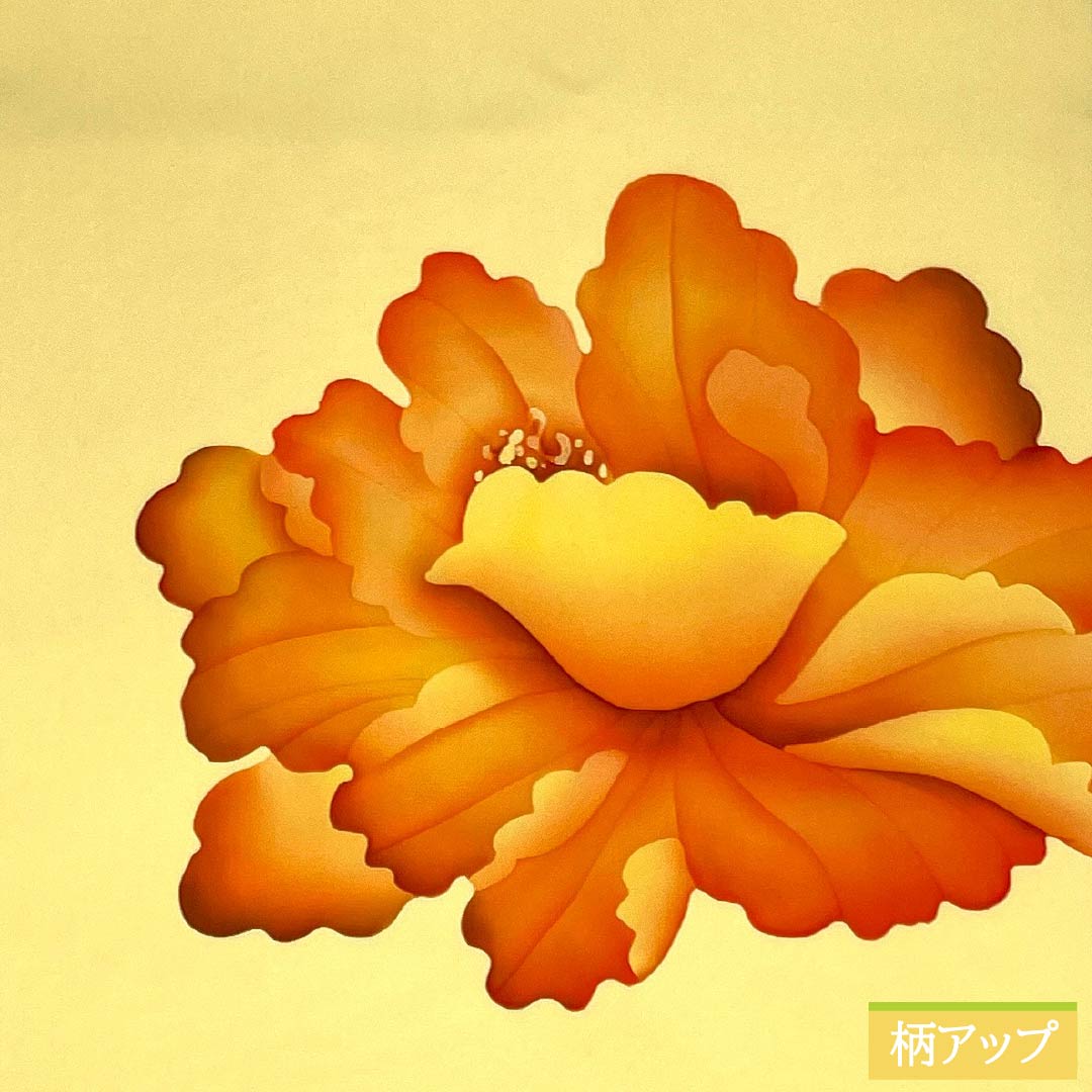 名古屋帯 正絹 Aランク 淡黄色(たんこうしょく) 染め帯 洋花 花柄 帯丈350cm ポイント柄 カジュアル 黄系 1124011233323 名古屋仕立て