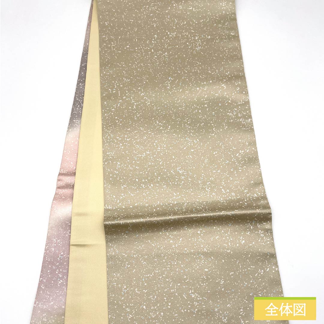 袋帯 正絹 Aランク タタキ染 染め帯 抽象模様 帯丈454cm ポイント柄 セミフォーマル グラデーション系 1123015913499