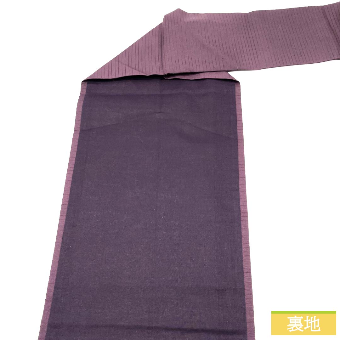 名古屋帯 正絹 Aランク 名古屋仕立て 二人静色(ふたりしずかいろ) 夏帯 花柄 桔梗 帯丈364cm ポイント柄 カジュアル 紫系 1124012983320