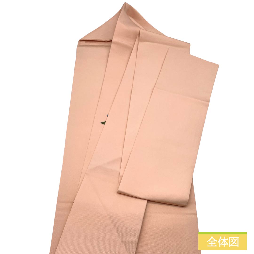 名古屋帯 正絹 Sランク 名古屋仕立て 乙女色(おとめいろ) 染め帯 塩瀬 草花模様 帯丈372cm ポイント柄 カジュアル ピンク系 1124014062313