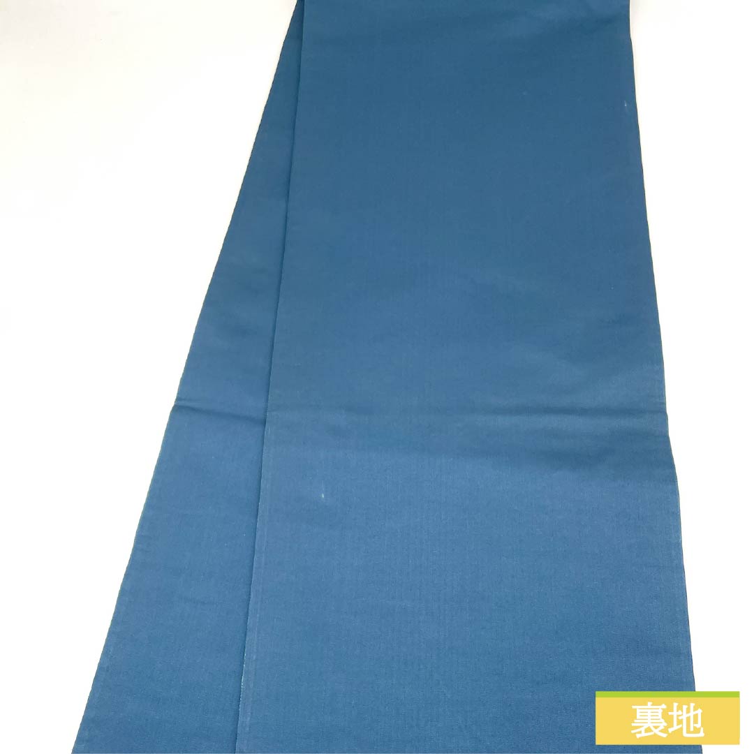 袋帯 正絹 浅葱色(あさぎいろ) 西陣織 千祥庵 鳳凰 帯丈434cm Aランク 六通 セミフォーマル 水色系 1123012733324