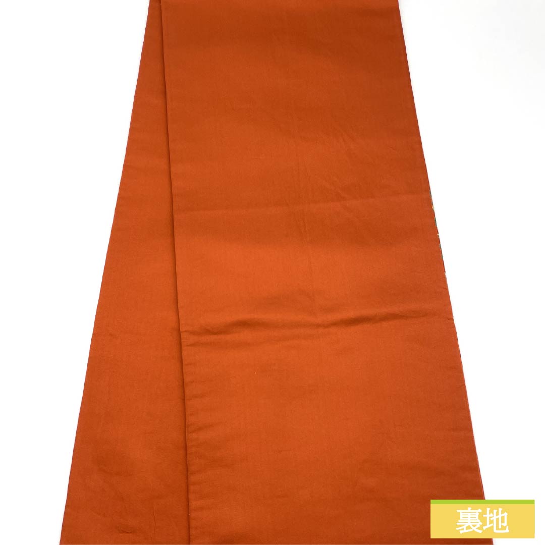 A-Rank Pure Silk Obi in Red, Nishijin-ori by Hakuayaen Oba, featuring auspicious motifs, 428cm long, six-pass obi, formal, vermilion, Item Number: 1123015903316