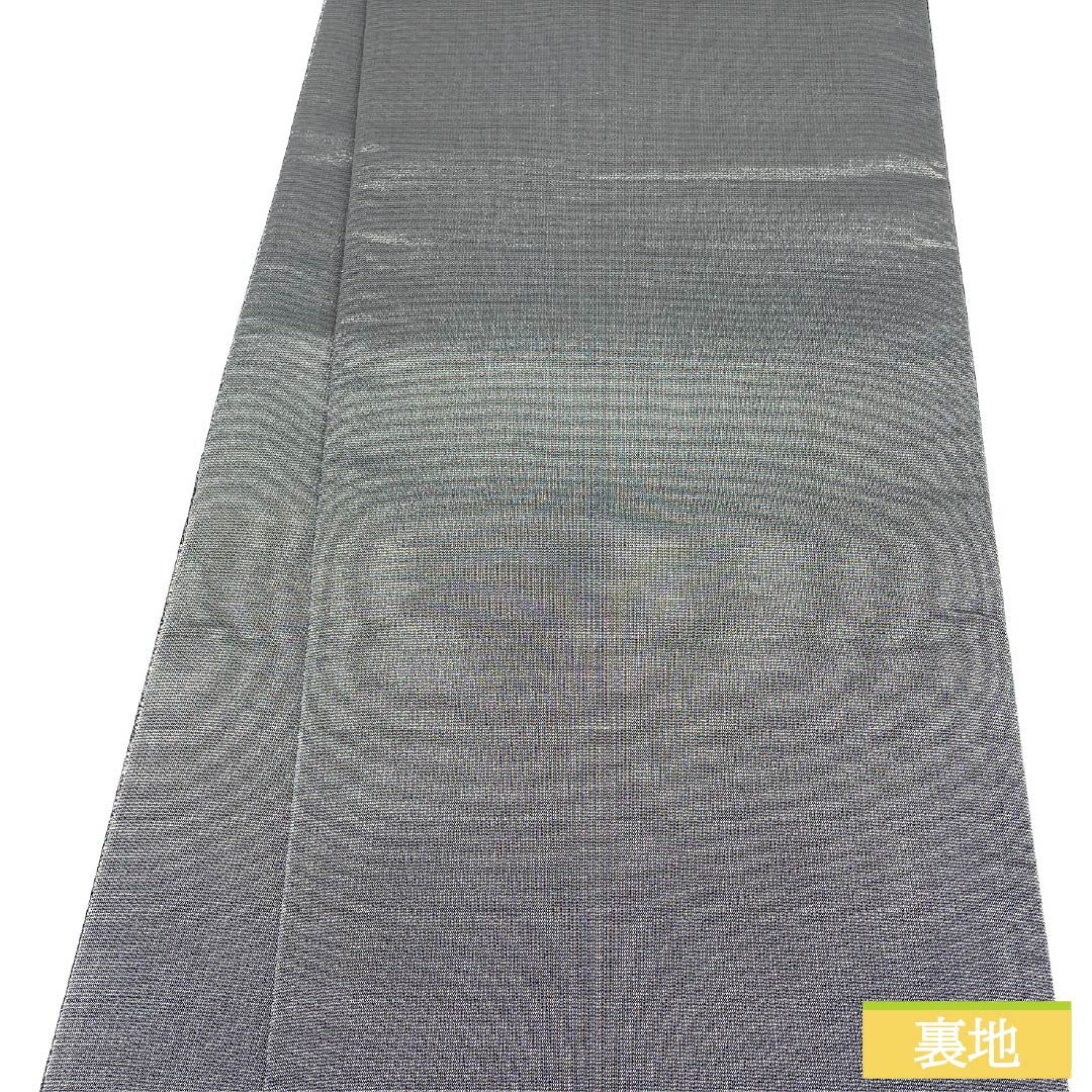 Fukuro Obi (Sash) - Pure Silk, Silver (Gin-iro) - Nishijin-ori, Hiki-Haku, Kumotori, Shichiku - Length 436cm - A-Rank - Six-way - Semi-formal - Silver 1123012943322