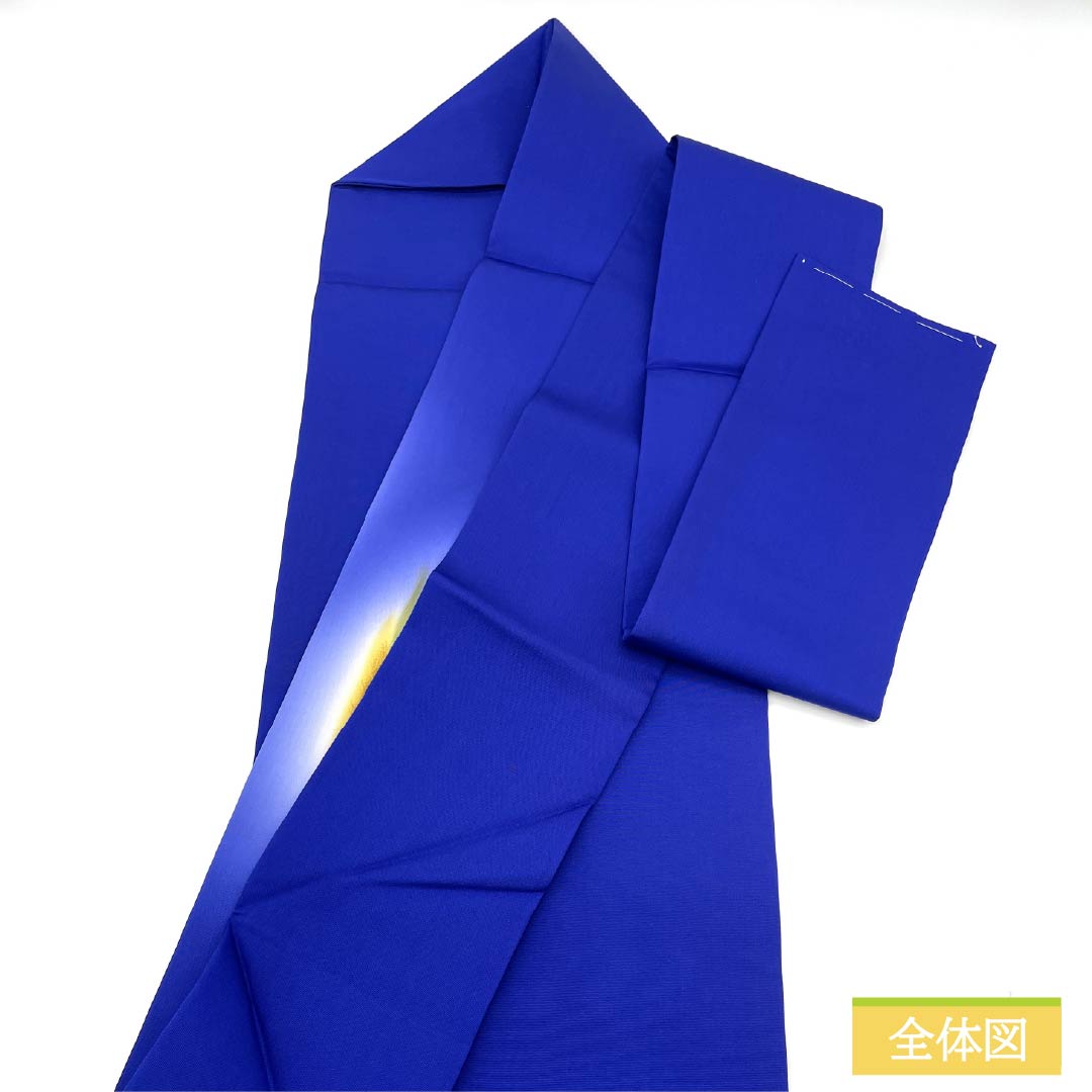 名古屋帯 正絹 Aランク 桔梗色(ききょういろ) 染め帯 塩瀬 風景柄 帯丈361cm ポイント柄 セミフォーマル 青系 1124011463317 名古屋仕立て