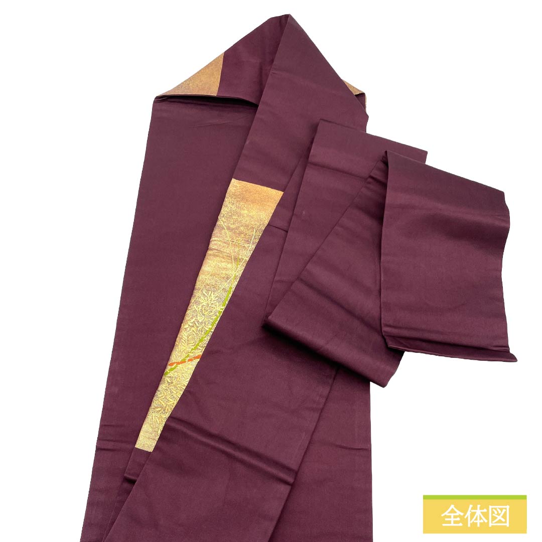 名古屋帯 正絹 Aランク 名古屋仕立て 金色(きんいろ) 古典柄 ススキ 帯丈353cm ポイント柄 セミフォーマル グラデーション系 1124012753399