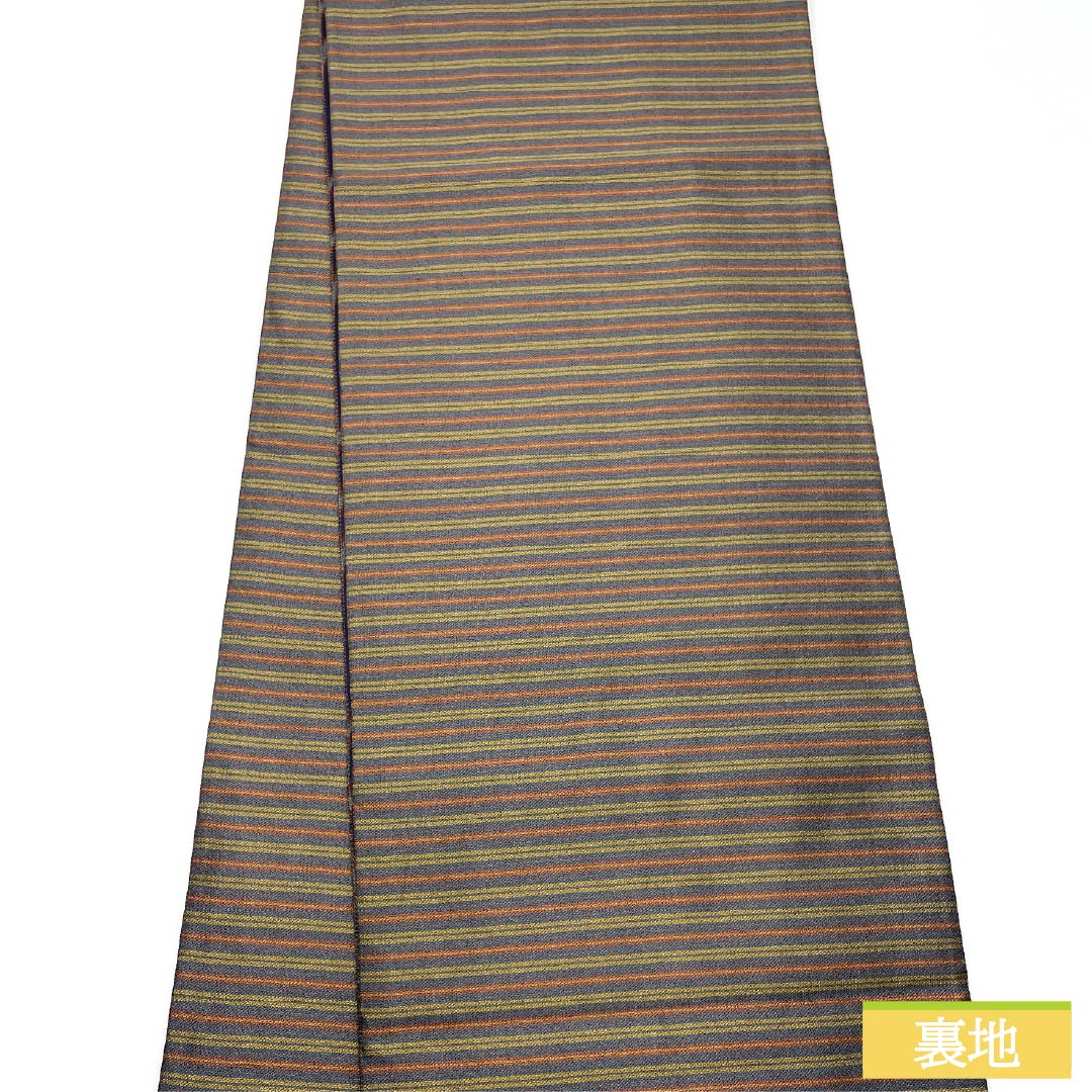 袋帯 正絹 Sランク 深滅紫色(ふかきけしむらさきいろ) 西陣織 太子間道 リバーシブル 帯丈448cm 六通 セミフォーマル 紫系 1123015892320