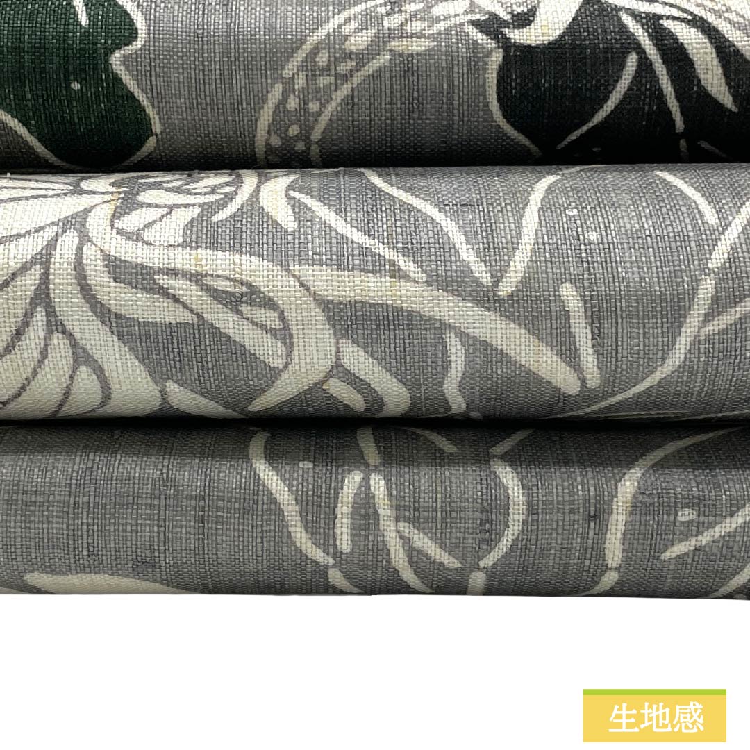 (新品)名古屋帯 正絹 NEWランク 名古屋仕立て 灰色(はいいろ) 栗山吉三郎 京紅型 月下美人 帯丈378cm ポイント柄 カジュアル グレー系 1124013081322