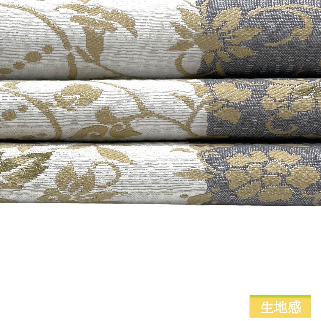 名古屋帯 ポリエステル Aランク 開き仕立て 唐草模様 帯丈376cm 六通 カジュアル 白系 1124013963311