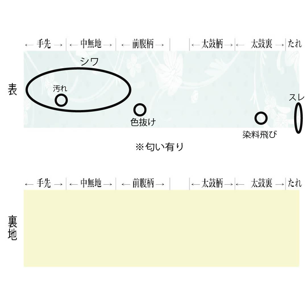 (京袋帯)名古屋帯 正絹 Aランク 乳白色(にゅうはくしょく) 京紅型 東雲色(しののめいろ) 花柄 帯丈345cm 六通 カジュアル 白系 1124011073311 名古屋仕立て