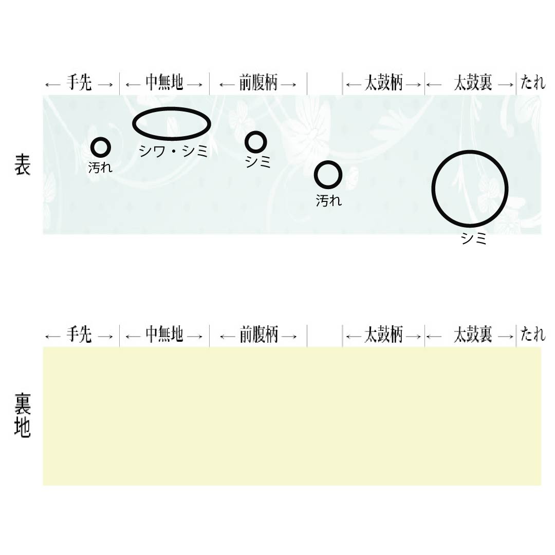 名古屋帯 正絹 Aランク 名古屋仕立て 乳白色(にゅうはくしょく) 夏帯 紐 雲 帯丈354cm ポイント柄 セミフォーマル 白系 1124013003311