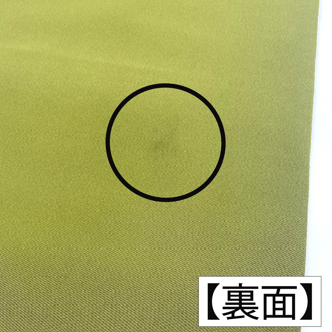 名古屋帯 ポリエステル Sランク 開き仕立て 砂色(すないろ) 葉っぱ 縞 帯丈374cm 全通 カジュアル グレー系 1124013672322