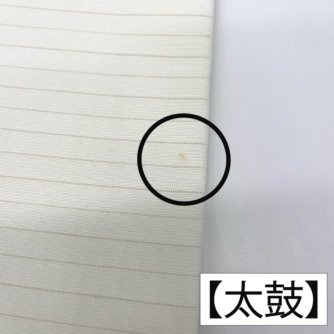 名古屋帯 ポリエステル Aランク 名古屋仕立て 白色(しろいろ) 紫陽花 夏帯 長尺 帯丈380cm ポイント柄 カジュアル 白系 1124013223411