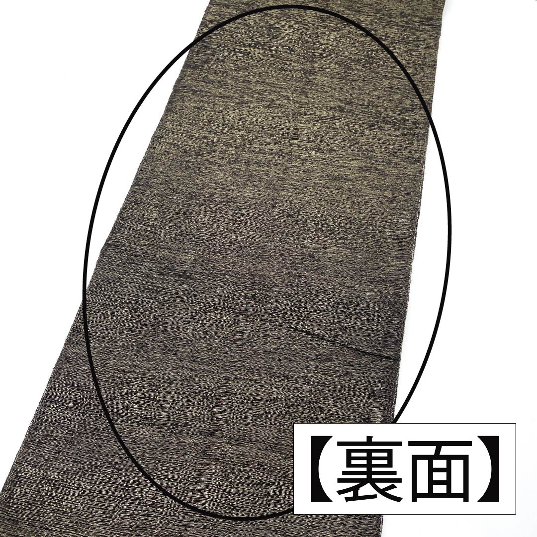 袋帯 正絹 Sランク 櫛織 抽象模様 帯丈456cm ポイント柄 カジュアル 黒系 1123015922410