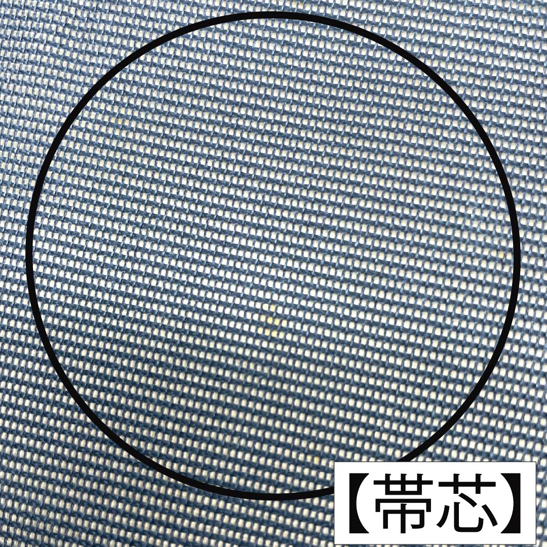 名古屋帯 正絹 Aランク 名古屋仕立て 鉄紺色(てつこんいろ) 夏帯 茶道 茶碗 帯丈358cm ポイント柄 カジュアル 紺系 1124012843318