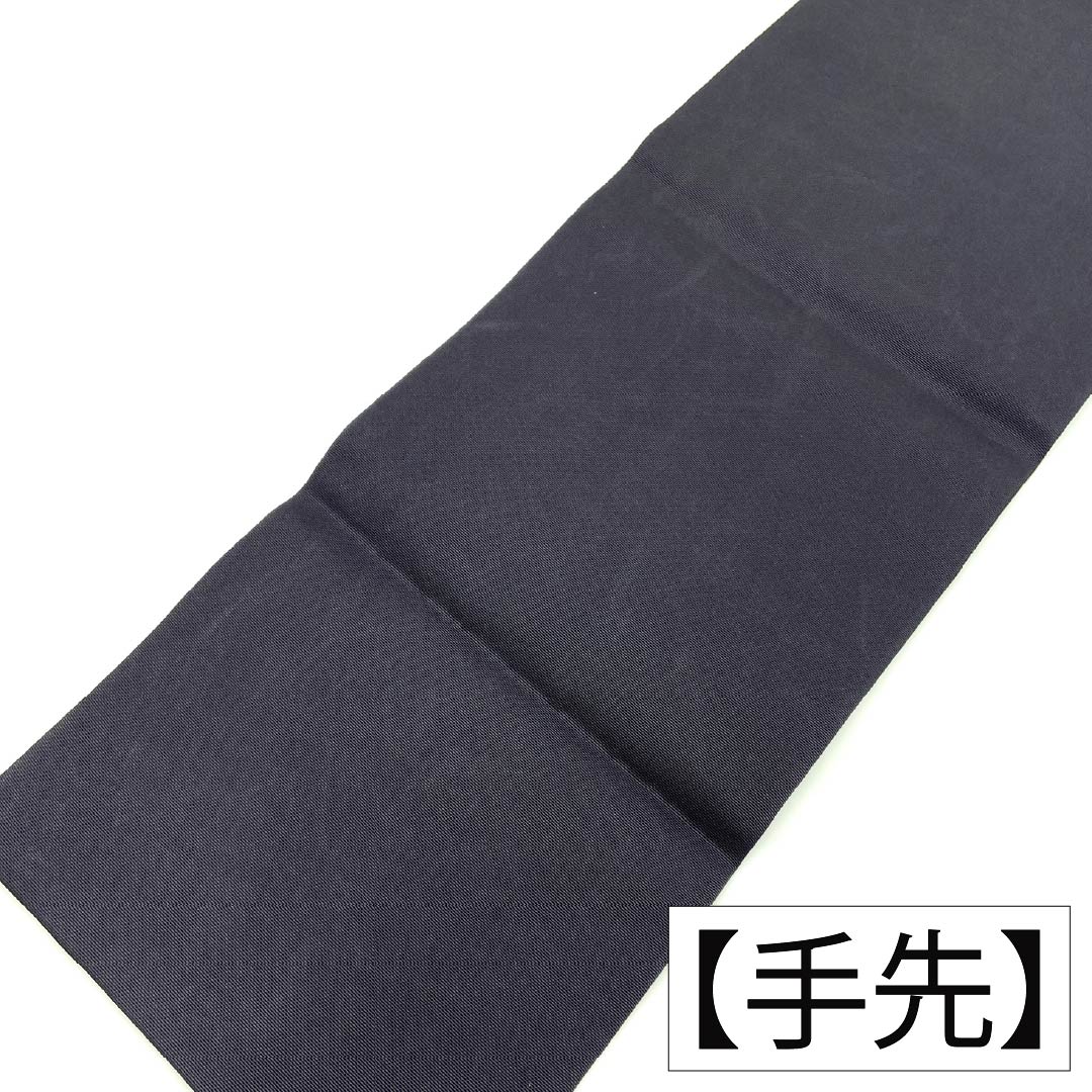 名古屋帯 正絹 Aランク 名古屋仕立て 黒鼠色(くろねずいろ) 古典柄 塩瀬 和楽器 帯丈370cm ポイント柄 セミフォーマル 黒系 1124012573310