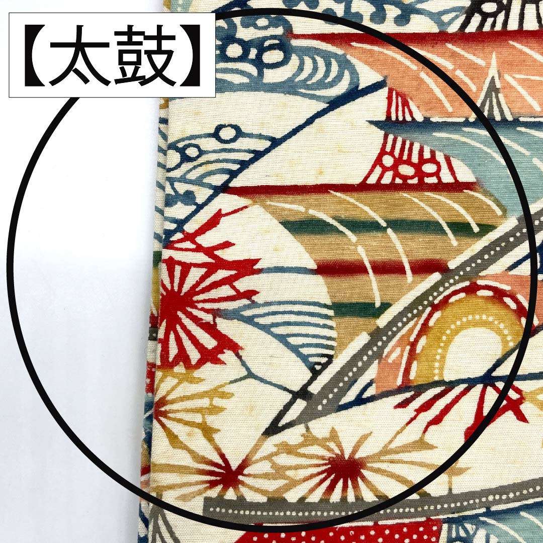 名古屋帯 正絹 Aランク 名古屋仕立て 白色(しろいろ) 型染 砧青磁色(きぬたせいじいろ) 風景柄 帯丈333cm 六通 カジュアル 白系 1124012223311