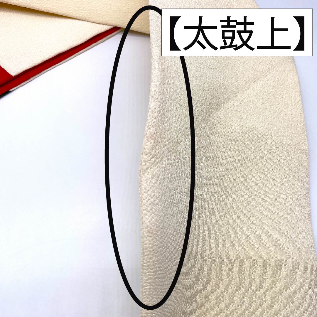 名古屋帯 正絹 Aランク 名古屋仕立て 乳白色(にゅうはくしょく) 京紅型 古典柄 ちりめん地 帯丈350cm ポイント柄 カジュアル 白系 1124012113311