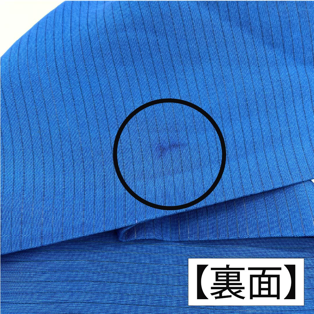 名古屋帯 正絹 Aランク 名古屋仕立て 碧瑠璃色(へきるりいろ) 夏帯 扇 花柄 帯丈362cm ポイント柄 カジュアル 青系 1124012993317