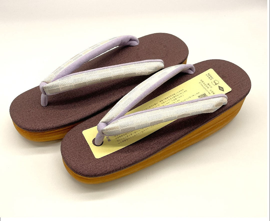 (新品未使用品)カレンブロッソ カフェ草履 Lサイズ 紫系 NEWランク 1122000471420