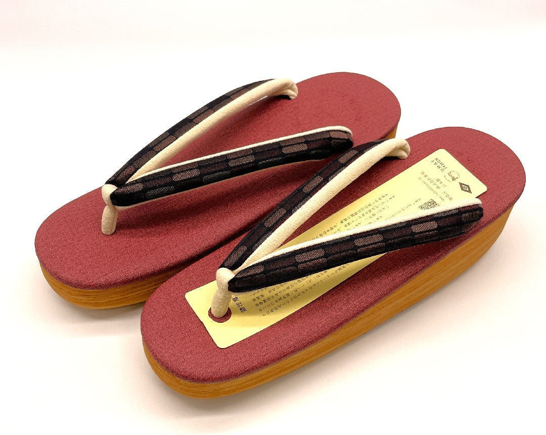 (新品未使用品)カレンブロッソ カフェ草履 Lサイズ 赤系 NEWランク 1122000441412