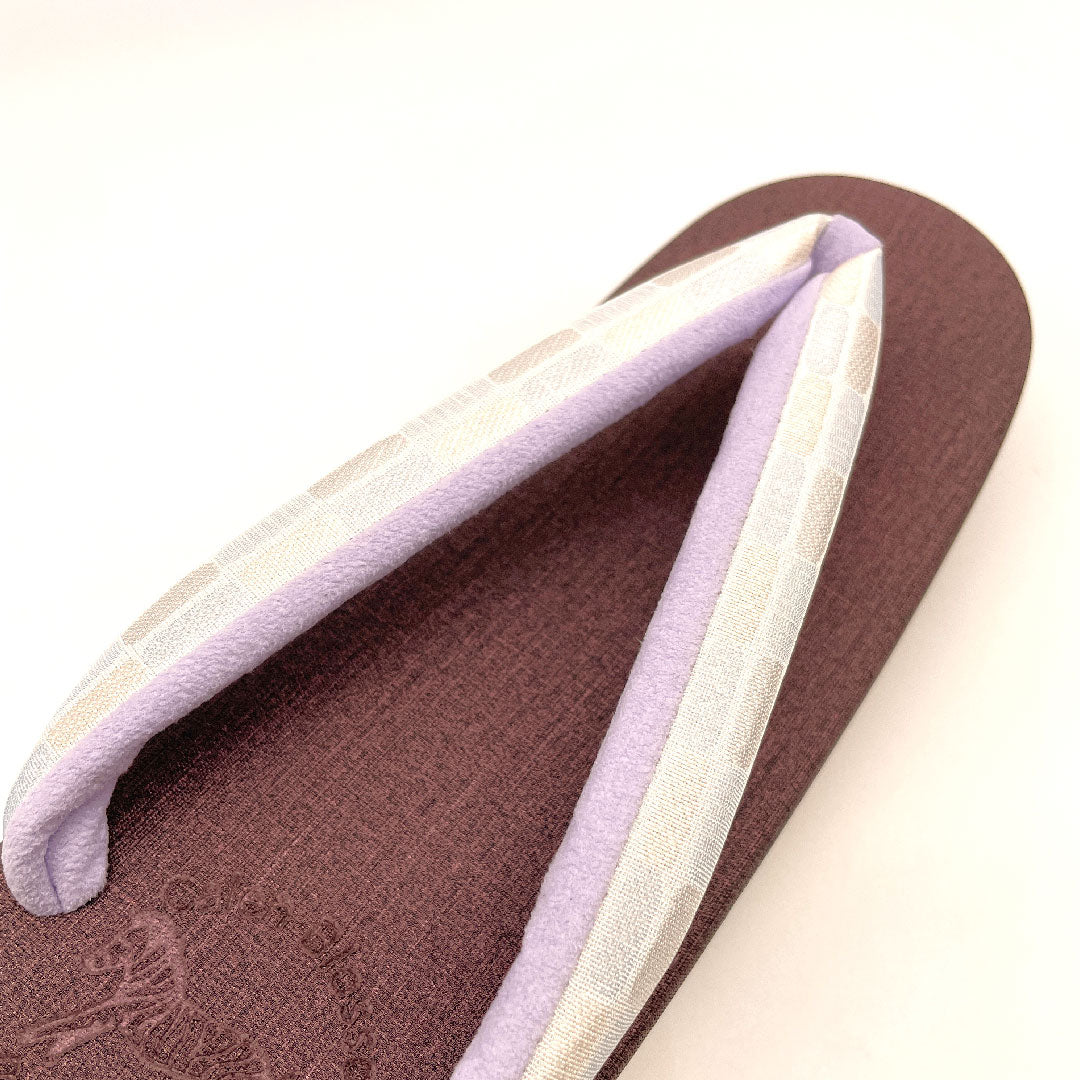 (新品未使用品)カレンブロッソ カフェ草履 Lサイズ 紫系 NEWランク 1122000471420