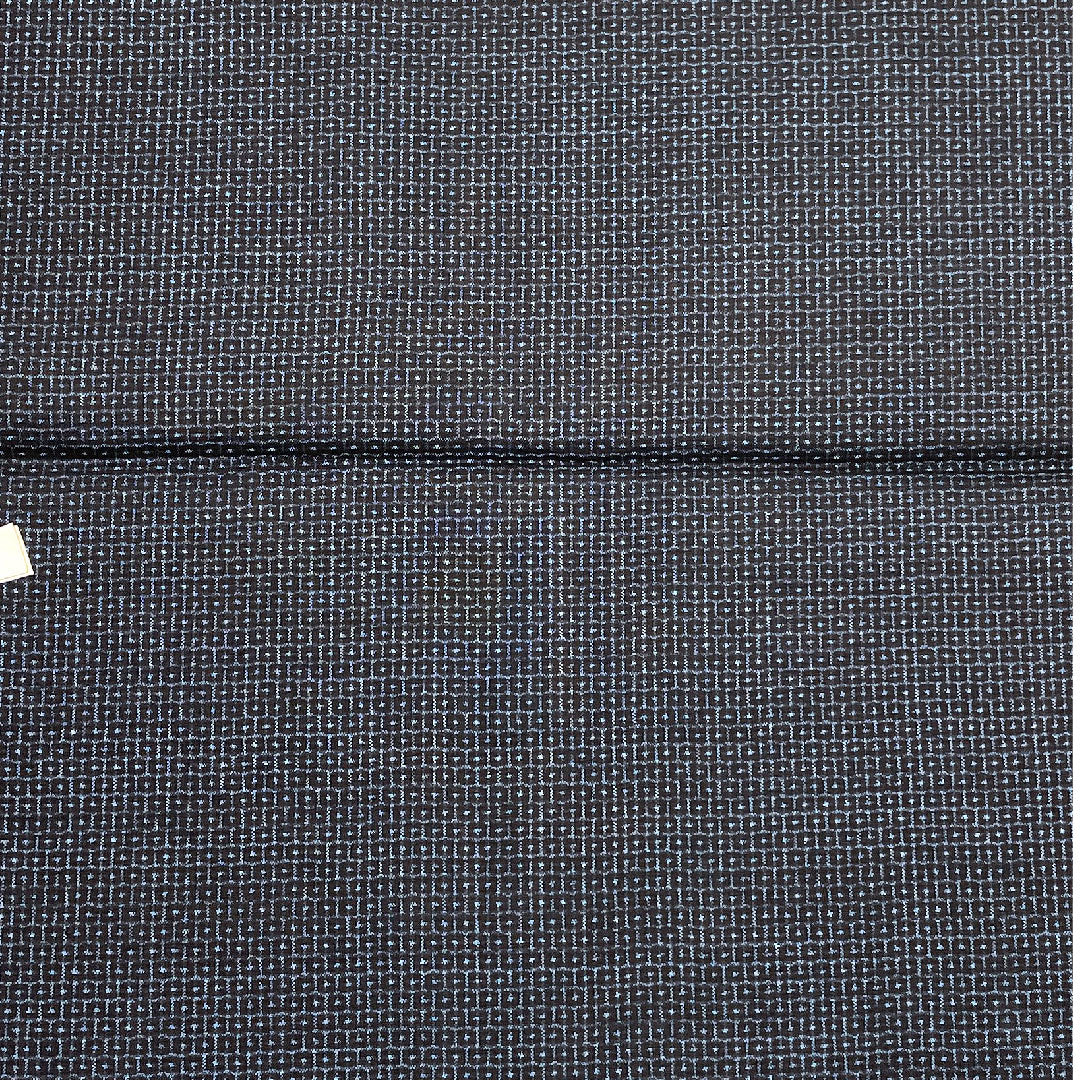 Men's cloth, pure silk, muddy Oshima Tsumugi, 80 tortoiseshell pattern, S rank, black, 1130000112910