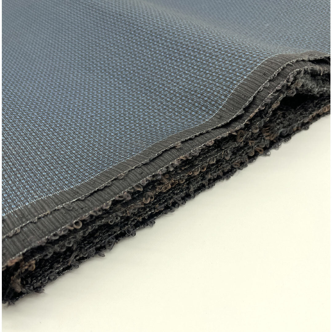 Fabric, Tsumugi, Pure Silk, Ensemble, Men's, S Rank, Navy Blue, 1130000462918