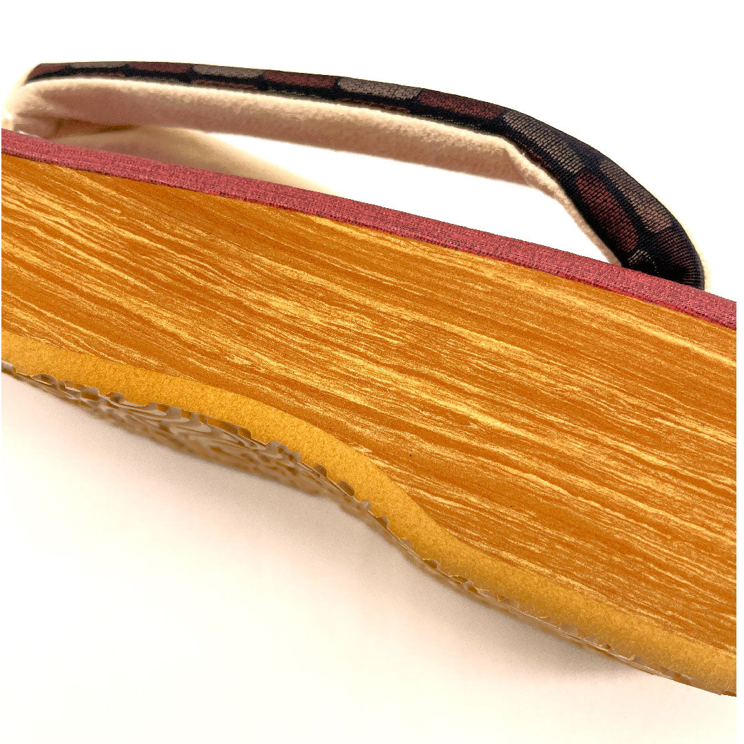 (新品未使用品)カレンブロッソ カフェ草履 Lサイズ 赤系 NEWランク 1122000441412