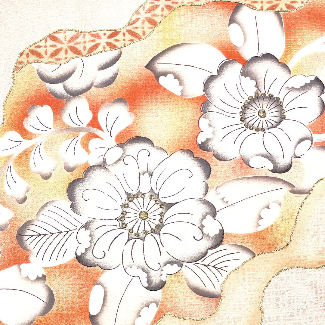 名古屋帯 辻ヶ花 金駒刺繍 帯丈357cm 正絹 Aランク ポイント柄 カジュアル ピンク系 1124001092313 名古屋仕立て