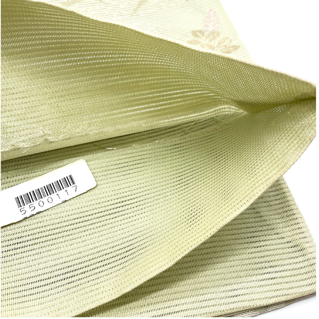 (未仕立)袋帯 西陣まいづる 絽 夏帯 秋草 帯丈442cm 正絹 Sランク 六通 フォーマル 緑系 1123002392319