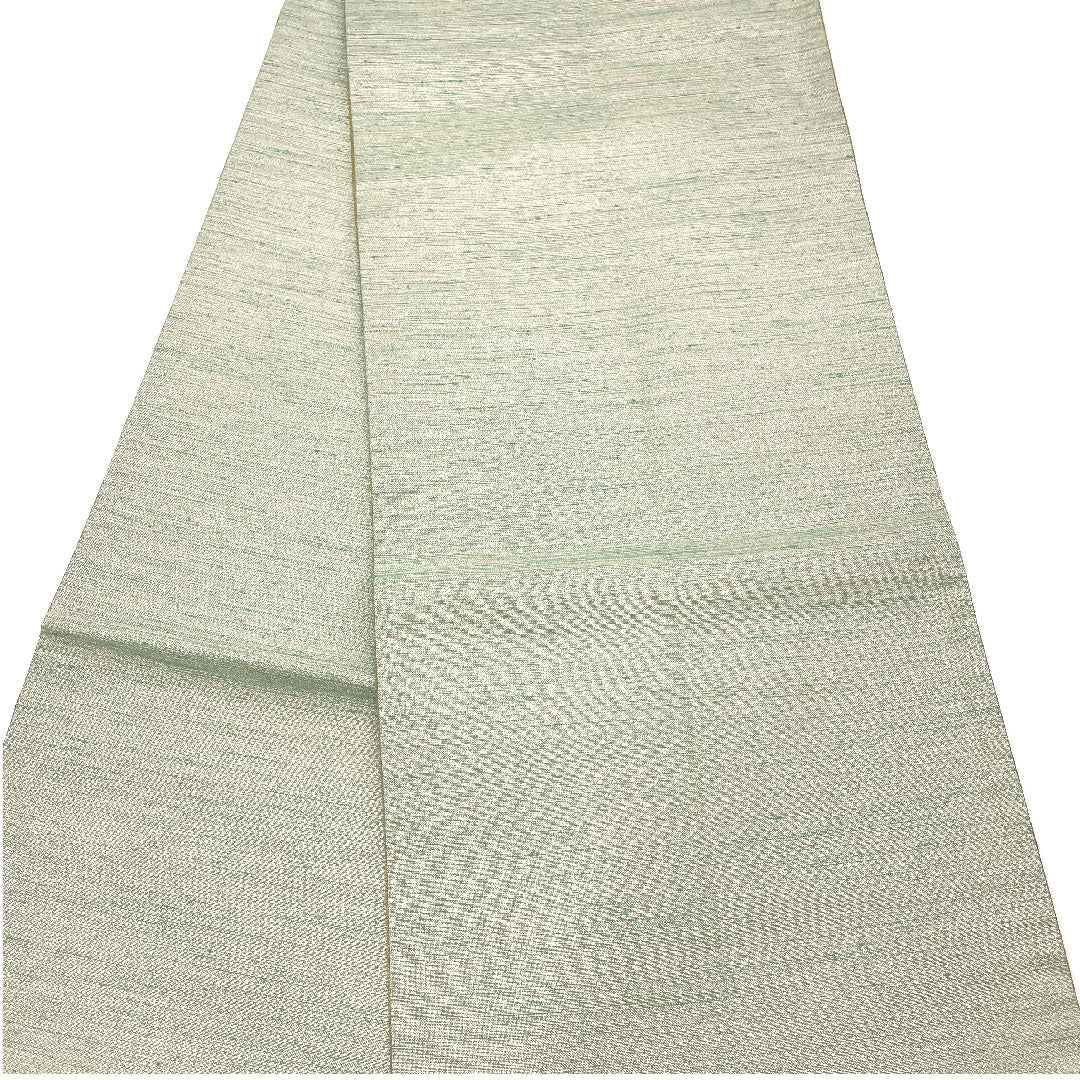 袋帯 幾何学模様 前腹無地 帯丈442cm 正絹 Aランク ポイント柄 フォーマル 金系 1123001963321