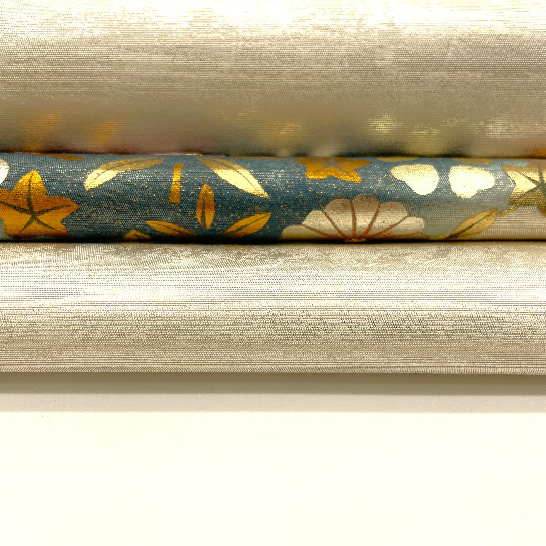 袋帯 菱 吉祥文様 鶴 帯丈432cm 正絹 Aランク ポイント柄 フォーマル 白系 1123002413311