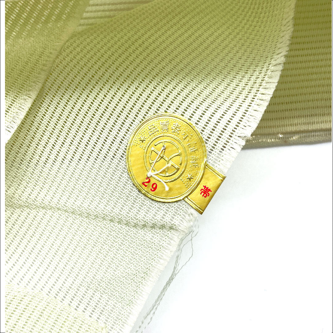 (未仕立)袋帯 西陣まいづる 絽 夏帯 秋草 帯丈442cm 正絹 Sランク 六通 フォーマル 緑系 1123002392319