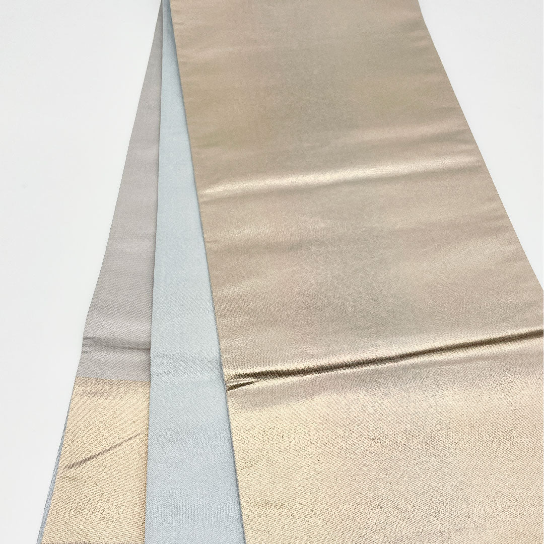 袋帯 金彩加工 鳳凰 螺鈿 帯丈440cm 正絹 Aランク ポイント柄 フォーマル 金系 1123001043321