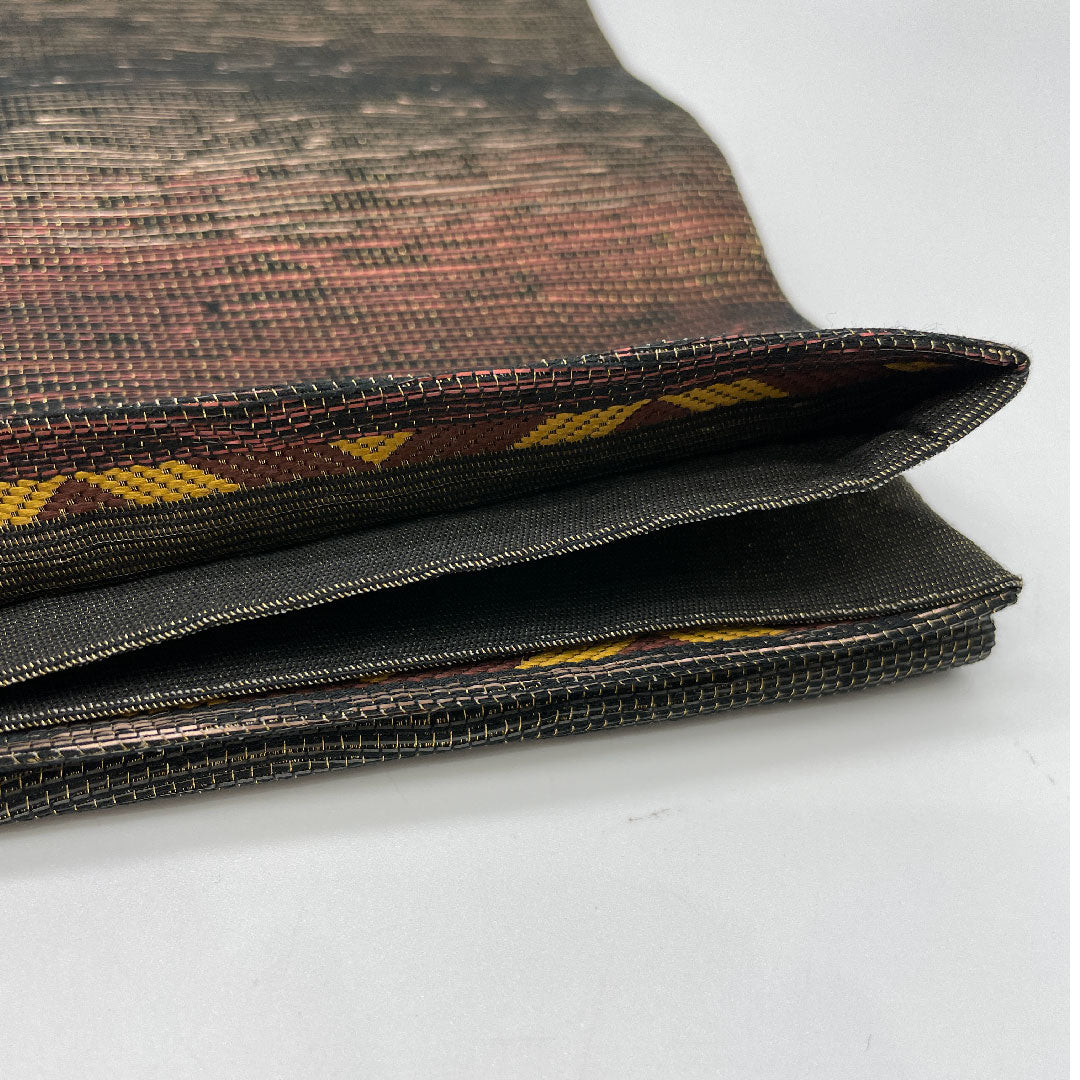 袋帯 帯丈440cm 正絹 Aランク 全通 カジュアル 緑系 1123000663319