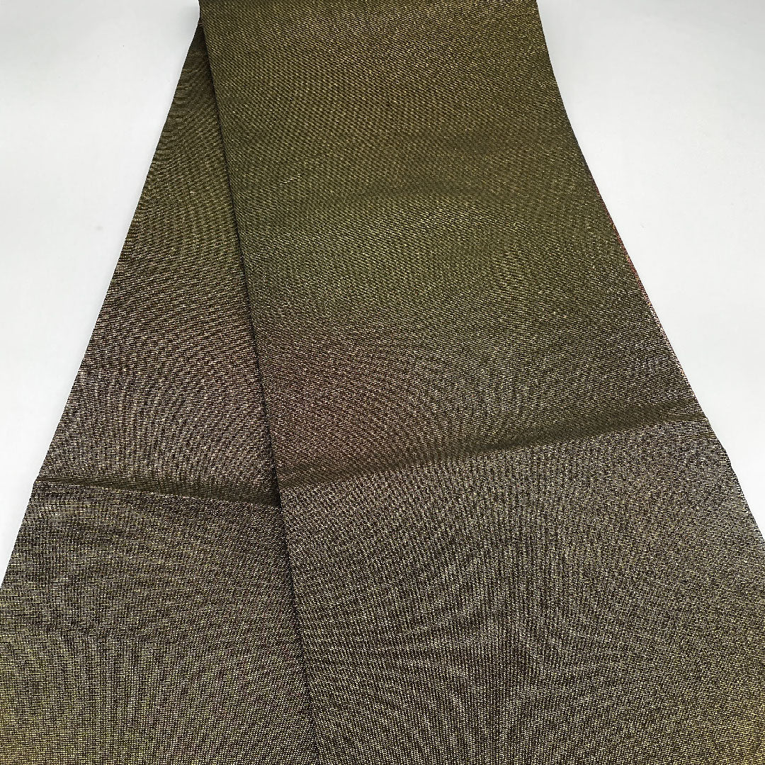 袋帯 帯丈440cm 正絹 Aランク 全通 カジュアル 緑系 1123000663319