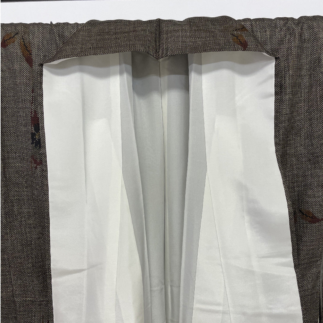 大島紬 身丈160cm 裄丈66cm 創作 正絹 美品 袷 茶 1116000172314