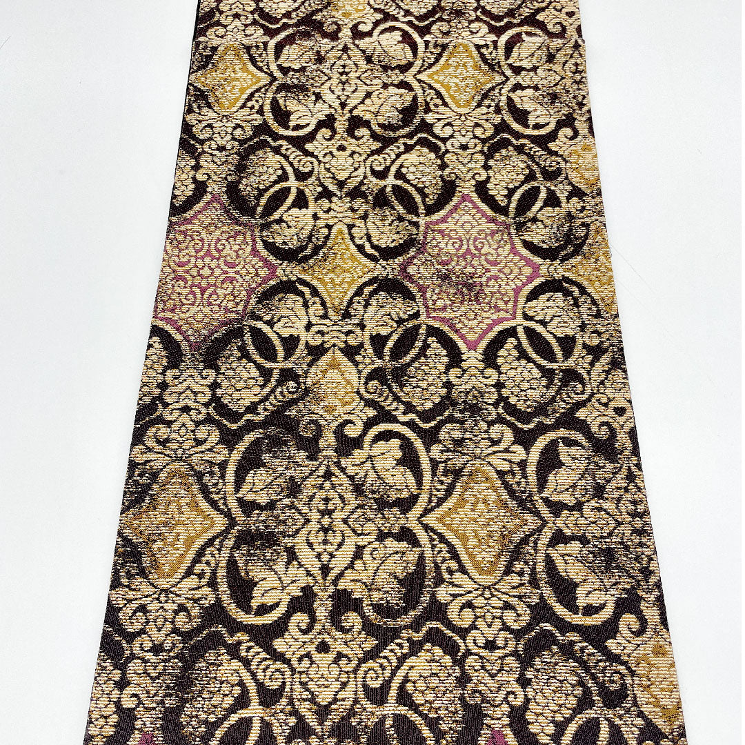 袋帯 帯丈450cm 正絹 Sランク 六通 カジュアル 茶系 1123000582314