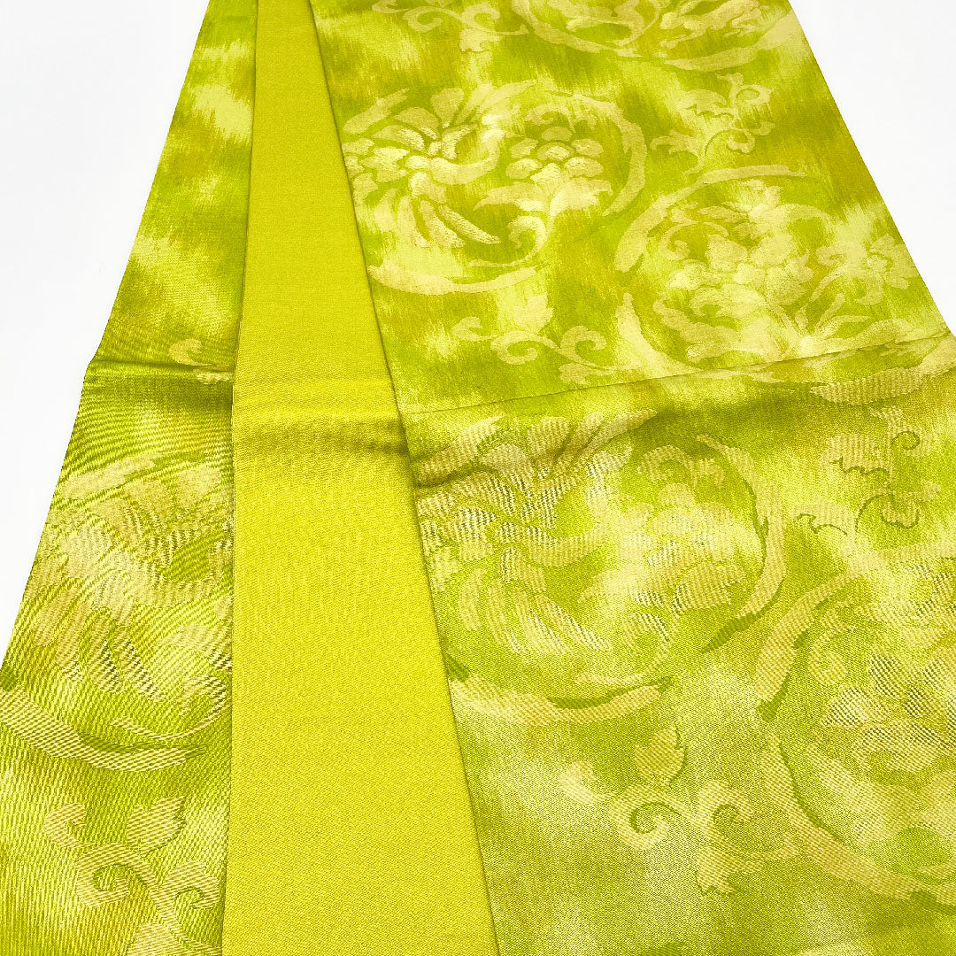 袋帯 帯丈416cm 正絹 Sランク 六通 カジュアル 緑系 1123000372319