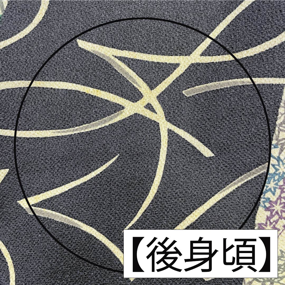 訪問着 正絹 Bランク 袷 身丈157cm 裄丈65cm 燻銀色（いぶしぎんいろ） 江戸紅型 五味桂子 作家物 グレー系 1112007054322