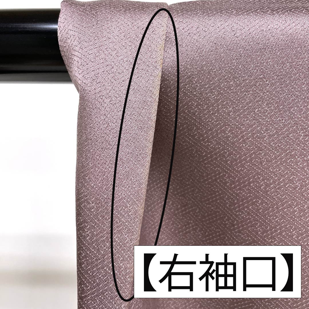 訪問着 正絹 Bランク 袷 身丈164cm 裄丈64.5cm 紅掛鼠色（べにかけねずいろ） 京友禅 一つ紋 草木 紫系 1112007044420