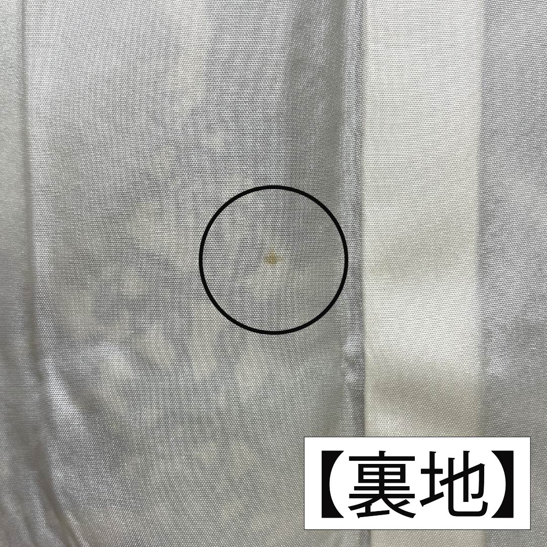 訪問着 正絹 Bランク 袷 身丈157cm 裄丈65cm 燻銀色（いぶしぎんいろ） 江戸紅型 五味桂子 作家物 グレー系 1112007054322